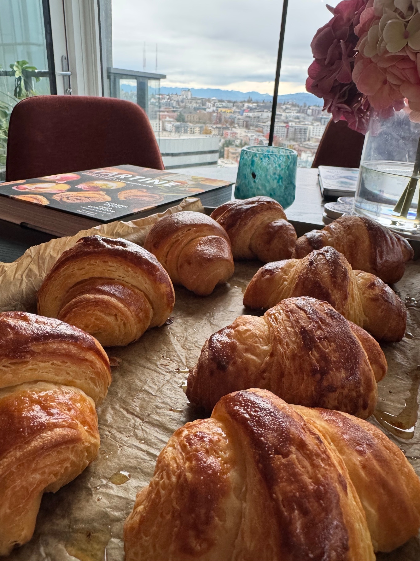 Tartine croissants, cooling by the window